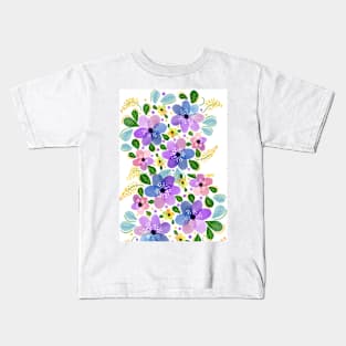 purple flowers Kids T-Shirt